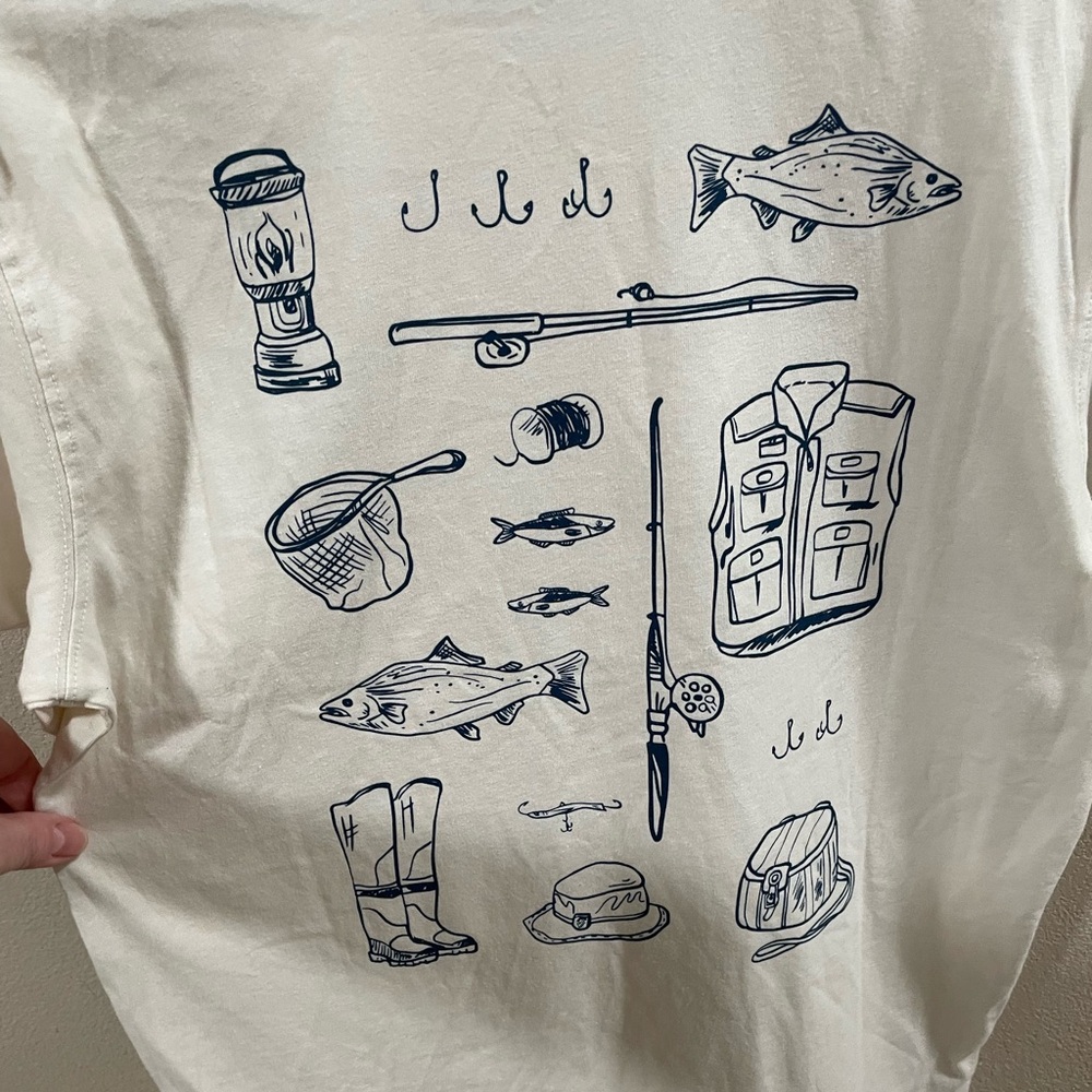 NWT Goodfellow & Co Cream Short Sleeve Tee - Picture 6 of 7